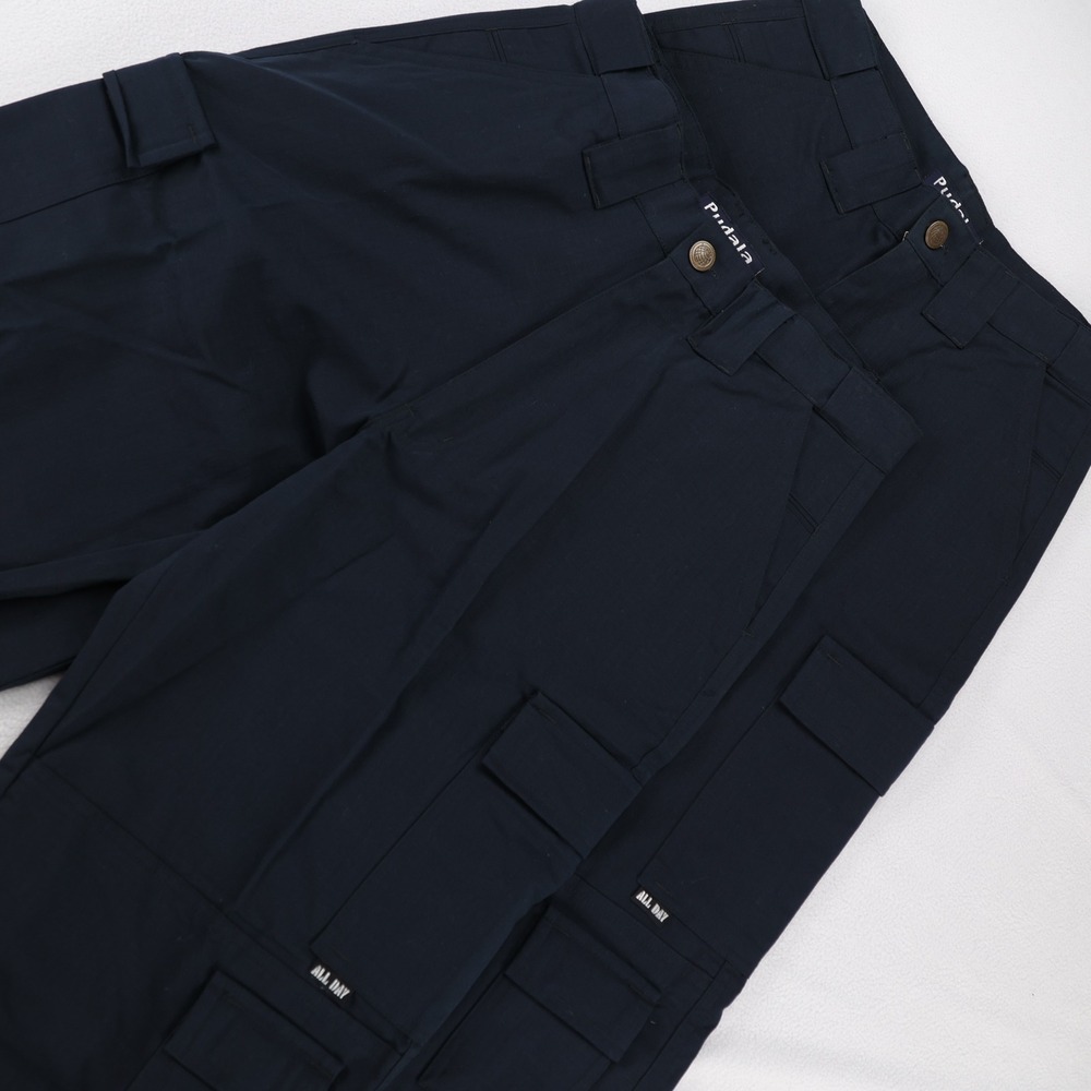 Lot of 2 Tactical Cargo Navy Blue Pudala Uniform 32x34 Multi Pocket Workwear New